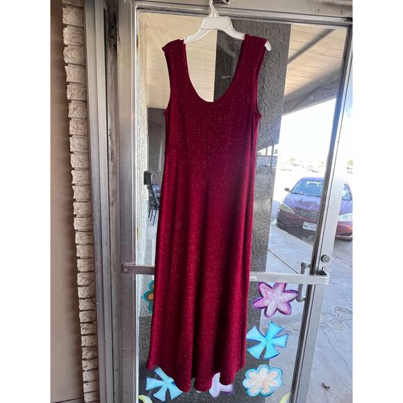 90's red sparkly high low dress size med - Picture 4 of 4